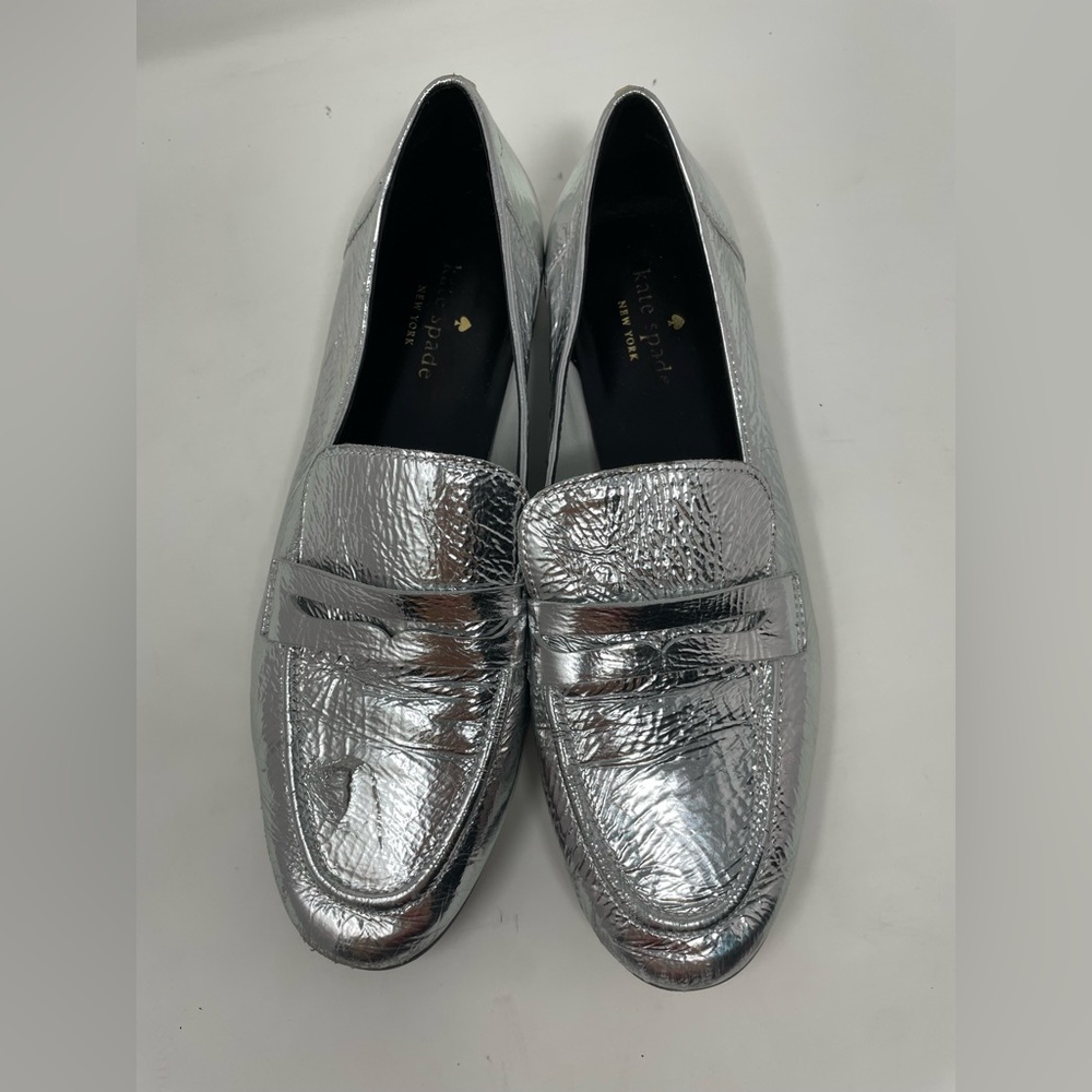 Kate Spade New York METALLIC SILVER Women's Genevieve Loafers, US 7.5 - Picture 6 of 14